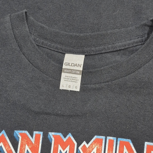 Iron Maiden Black Heavy Cotton T-Shirt  Gildan Unisex Large Legacy of the Beast - Picture 5 of 10